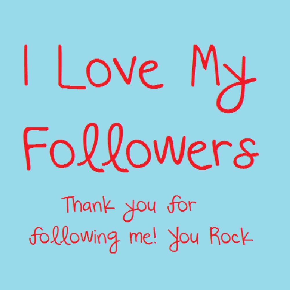 Thank you to all of my followers!